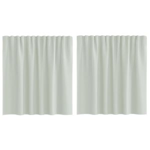 vidaXL Perdele Voile cu buzunare pentru bare 2 buc gri deschis