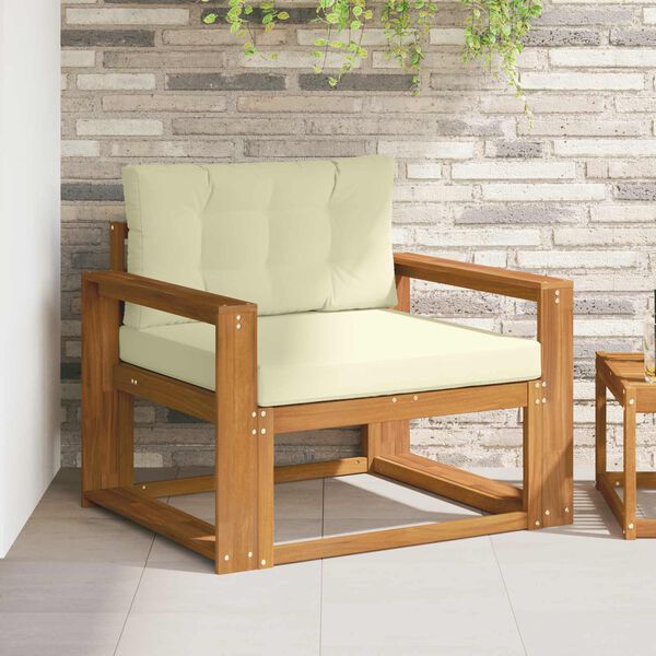 vidaXL Canapea Medie pentru Exterior Lemn Solid de Acacia natural