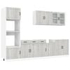 vidaXL Set de dulapuri de bucătărie 7 piese &bdquo;Kalmar&rdquo; lemn Sonoma gri