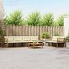 vidaXL Set de canapele de exterior cu pernă 7 pcs Natural și Crem