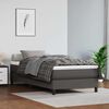 vidaXL Saltea cu arcuri buzunar, fermitate medie, gri, 100x200x20 cm, piele ecologică
