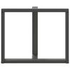 vidaXL Picioare de masă în formă de T, 2 buc., antracit, 100x35x(72-73) cm, oțel