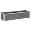 vidaXL Strat &icirc;nălțat de grădină Gri 100 x 30 x 22 cm WPC și Aluminiu