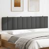 vidaXL Pernă pentru tăblie de pat, Hanko, gri &icirc;nchis, 200 cm, material textil