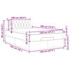vidaXL Cadru de pat otoman cu saltea țesătură maro &icirc;nchis 120x190 cm