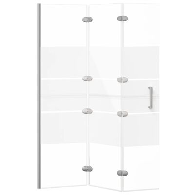 vidaXL Cabină de duș pliabilă, alb, 100x140 cm, ESG