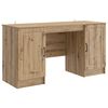 vidaXL Birou cu ușă Stejar Artizanal 142,5 x 50 x 75 cm Lemn prelucrat