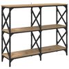 vidaXL Masă de consolă Stejar Artizanal 100 x 28 x 80,5 cm