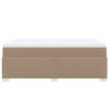 vidaXL Pat box spring cu saltea, cappuccino, 160x200cm piele ecologică
