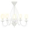 vidaXL Candelabru E14 Metal Alb &Oslash; 52 x 47 cm