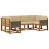 vidaXL Set de canapele de exterior 6 buc. Natural și Bej