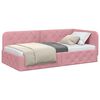 vidaXL Cadru de pat colțar cu headboard Roz 100 x 200 cm Catifea