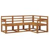 vidaXL Set de canapele de exterior 4 pcs natural Lemn Solid de Acacia