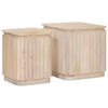 vidaXL Set de mese laterale handmade 2 pcs Alb 45 x 45 x 45 cm