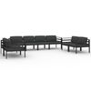 vidaXL Set mobilier de grădină cu perne, 8 piese, antracit, aluminiu