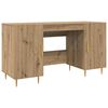 vidaXL Birou cu raft stejar artizanal 140 x 50 x 75 cm Lemn compozit