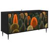 vidaXL Cabinet TV ZAANDAM 102 x 33 x 51 cm Stejar Negru Lemn prelucrat