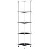 vidaXL Raft cu 5 niveluri, negru, 30 x 30 x 130 cm, sticlă securizată