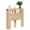 vidaXL Tăblie de pat cu LED, stejar sonoma, 100x18,5x103,5 cm, lemn