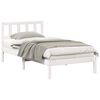 vidaXL Cadru de pat cu headboard Maro 100 x 200 cm Lemn de pin masiv