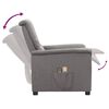 vidaXL Fotoliu de masaj electric rabatabil, gri deschis, textil