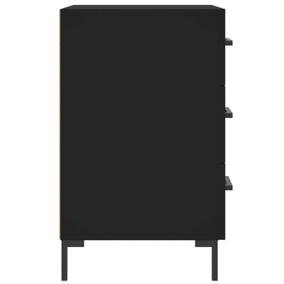 vidaXL Noptieră, negru, 40x40x66 cm, lemn compozit