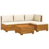 vidaXL Set de canapele de exterior 5 Bucată Maro Lemn Solid de Acacia