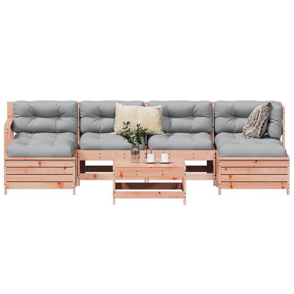 vidaXL Set canapele grădină, 7 piese, lemn masiv brad douglas