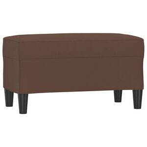 vidaXL Bancă, maro, 70x35x41 cm, piele ecologică