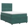 vidaXL Pat boxspring cu saltea Verde &icirc;nchis 120 x 200 cm Catifea