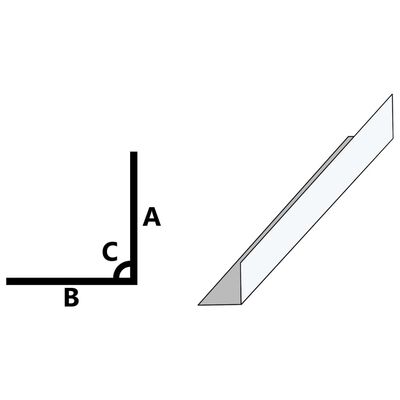 vidaXL Profile de colț în L 90° 5 buc. alb 170 cm 100x100 mm aluminiu