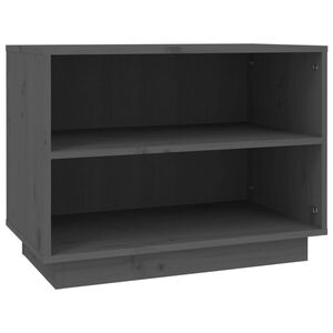 vidaXL Dulap pantofi, gri, 60x34x45 cm, lemn masiv de pin