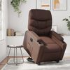vidaXL Fotoliu rabatabil electric cu ridicare, maro, piele ecologică