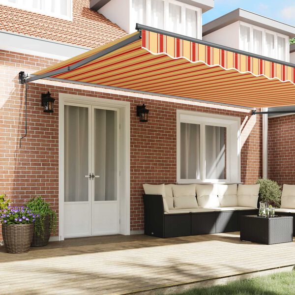 vidaXL Copertină Crem 500 x 300 x 165 cm Poliester și metal