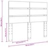 vidaXL Tăblie cap Gri Sonoma 135 cm Lemn compozit