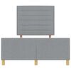 vidaXL Cadru de pat cu headboard Gri deschis 140 x 200 cm țesătură
