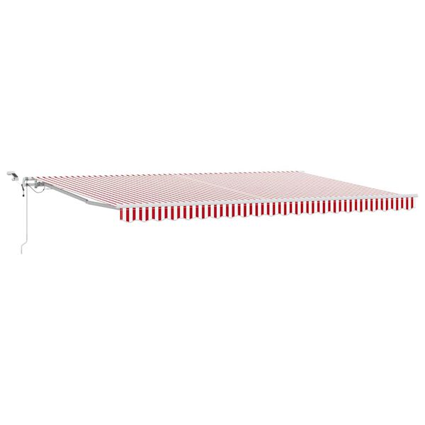 vidaXL Cortina Retractabilă Roșu și Alb 500 &times; 350 cm