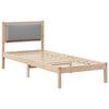 vidaXL Cadru de pat Gri deschis 80 x 190 cm Lemn de pin masiv