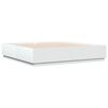 vidaXL Cadru de pat cu lumini LED, alb, 200x200 cm, lemn prelucrat