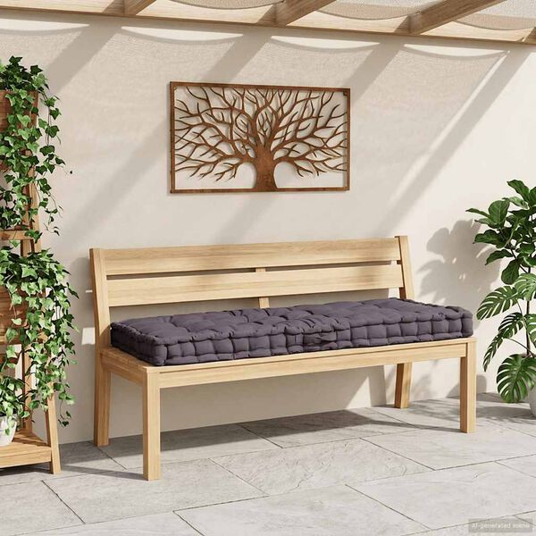 vidaXL Pernă podea canapea din paleți, 120x80x10, antracit, bumbac