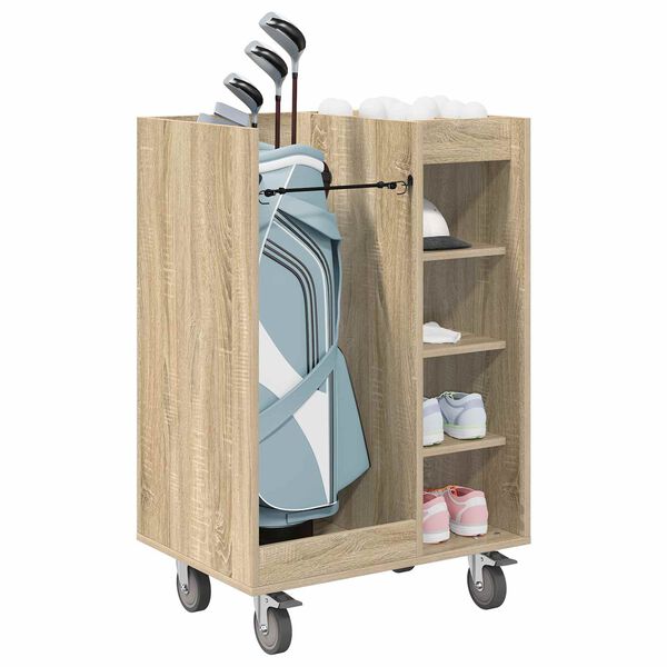 vidaXL Dulap Golf cu roata Simplu Stejar Sonoma 65 x 45 x 98 cm