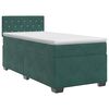 vidaXL Pat boxspring cu saltea Verde &icirc;nchis 80 x 200 cm Catifea