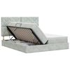 vidaXL Pat cu storage cu headboard Gri deschis 180 x 200 cm Catifea
