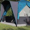 vidaXL Tent Cabină cu acoperiș Albastru și Gri 333 x 317 x 194 cm