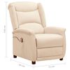 vidaXL Fotoliu de masaj cu ridicare, crem, material textil