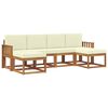 vidaXL Set de canapele de exterior 6 buc. Natural și Crem