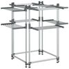 vidaXL Suport pentru uscat rufe, 107x107x120 cm, aluminiu