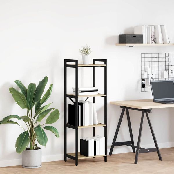 vidaXL Raft pentru cărți Stejar Sonoma 40 x 30 x 119 cm Lemn compozit