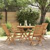 vidaXL Set mobilier de grădină, 5 piese, lemn masiv de tec