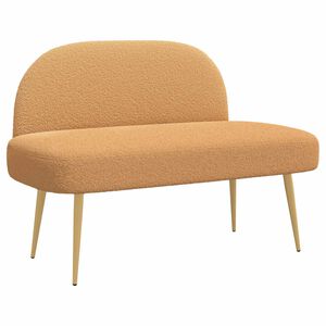 vidaXL Bancă tapițată cu spătar Bej 110 x 60 x 76 cm Boucl&eacute;